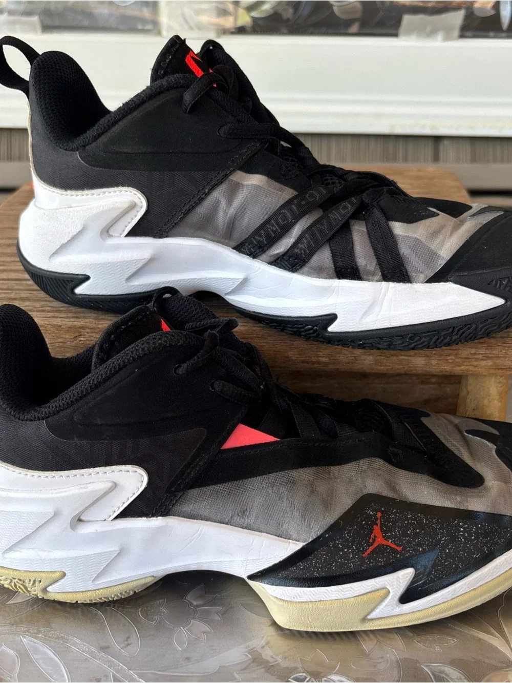 Jordan Kids Black/Red/White Basketball Sneakers